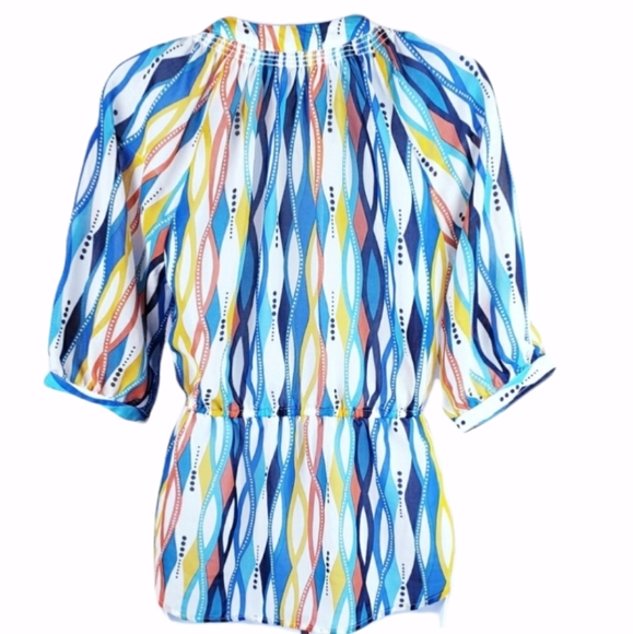 Colorful Patterned Women's Top - Picture 2 of 6